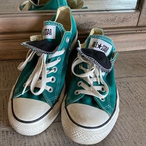 Converse! Teal & Black! Double tongue! Great condition!